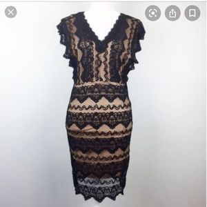 Black Lace Dress/ mini dress cocktail dress